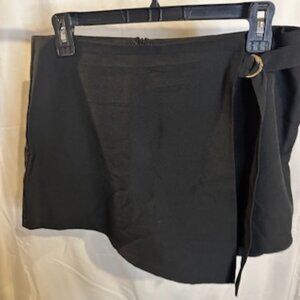 Shein Black Wrap Skort with Side Tie – Size L